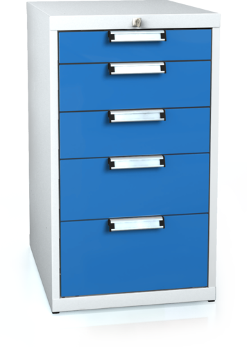 Universal cabinet for workbenches 840 x 480 x 600 - 5x drawer